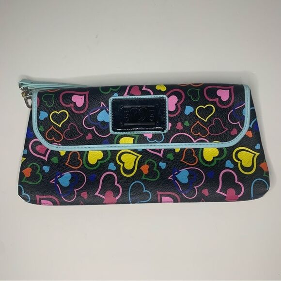 Multicolored Rainbow Heart Wristlet 11.5" - Picture 1 of 13